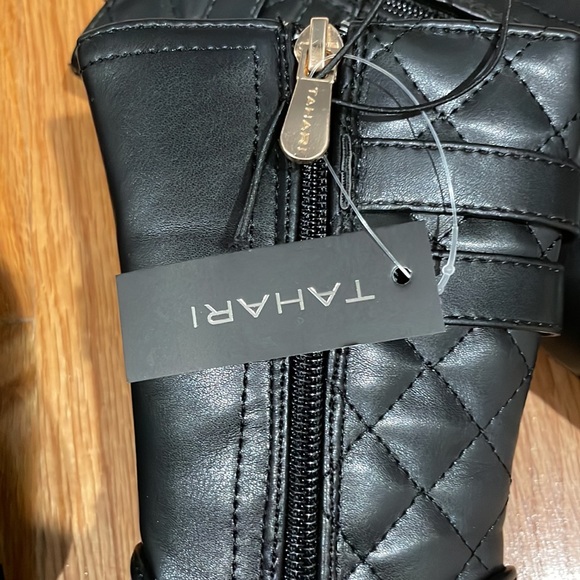 Girls Black Quilted Riding Boot - Picture 4 of 4
